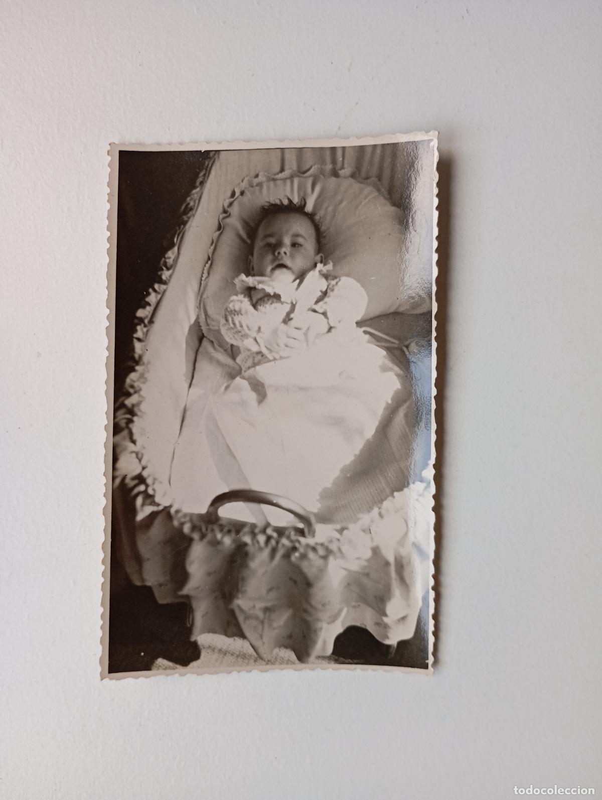Fotografia antiga: ANTIGUA FOTOGRAF&Iacute;A BEB&Eacute; EN CUNA. TDKP21S