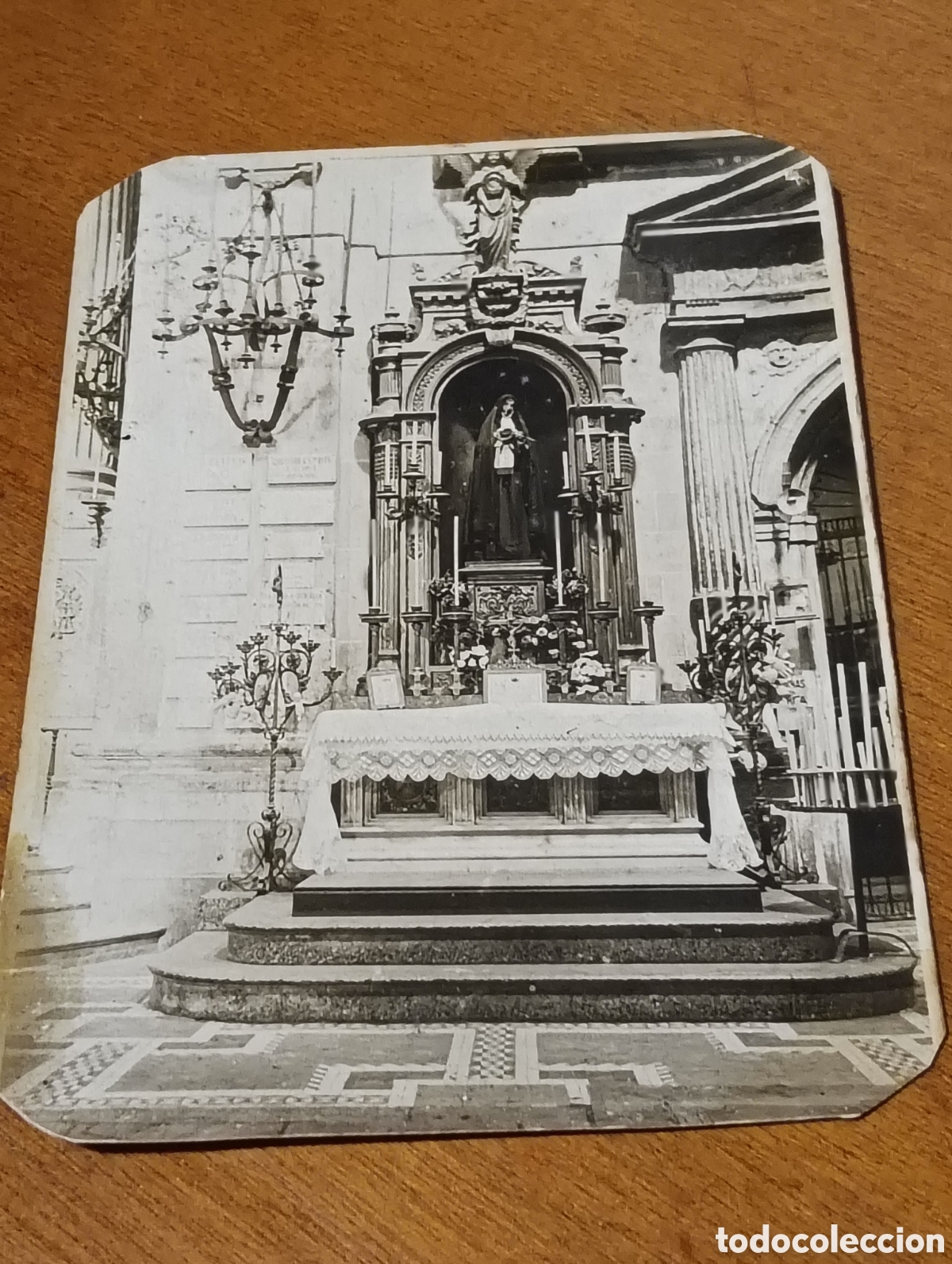 Antique Photography: Fotograf&iacute;a de una capilla y una Virgen a investigar de los a&ntilde;os 1900 al 1920