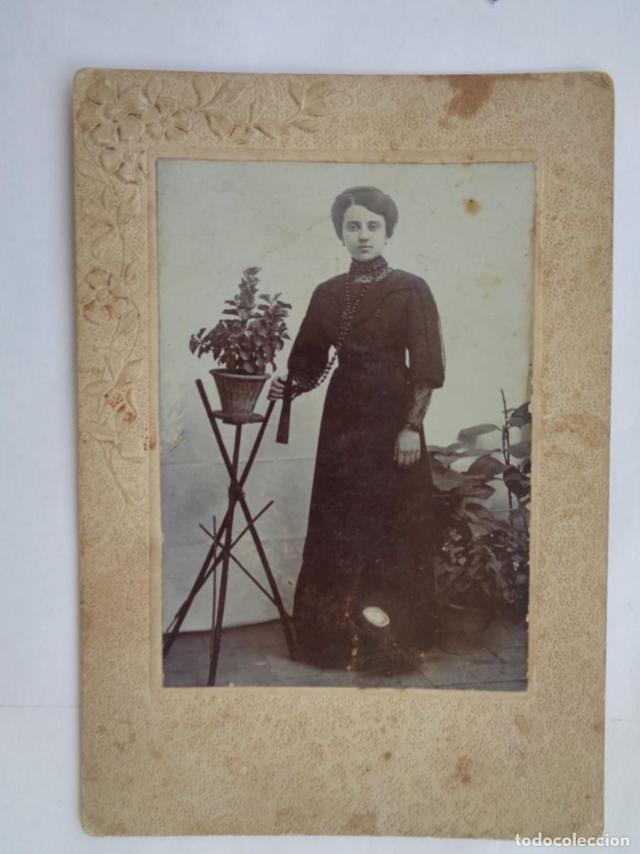 Antique Photography: PRECIOSA FOTO DE ESTUDIO DE SE&Ntilde;ORITA DE LUTO , SIGLO XIX