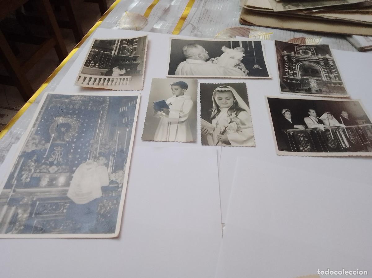 Fotografia antica: Lote de 7 fotos a&ntilde;os 50 aproximado iglesia