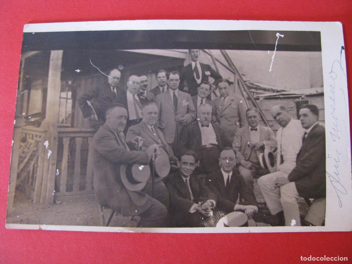 Antique Photography: ANTIGUA FOTO. GRUPO DE HOMBRES. 14X8,5 CM. NO HAY DATOS.