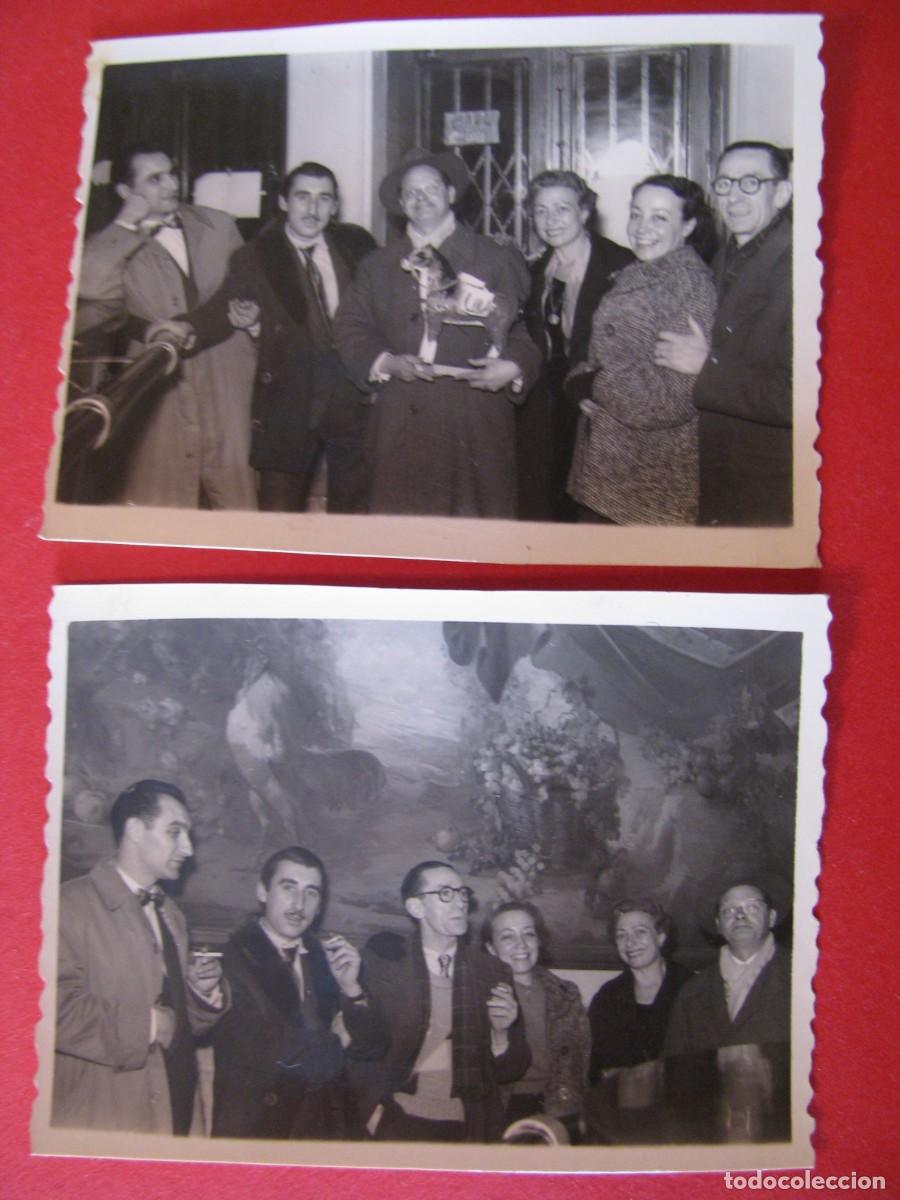 Fotografia antica: 2 FOTOS DE PERSONAS. DETRAS ESCRITA: NOCHEVIEJA A&Ntilde;O 1956. BAR CATUNAMBU. 8X6 CM.