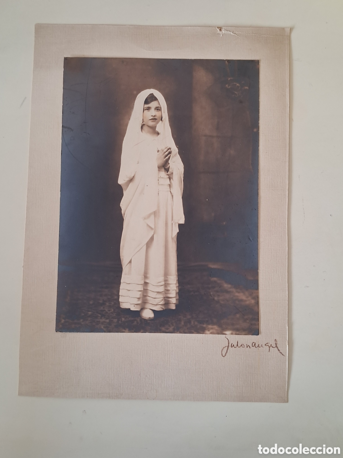 Fotografia antica: Foto antigua ni&ntilde;a comuni&oacute;n