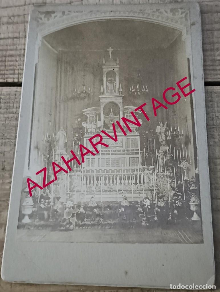 Fotografia antica: SEVILLA, SIGLO XIX, RARISIMA FOTOGRAFIA MONUMENTO EUCARISTICO, FOT.PEDRO HERRERA, 108X164MM
