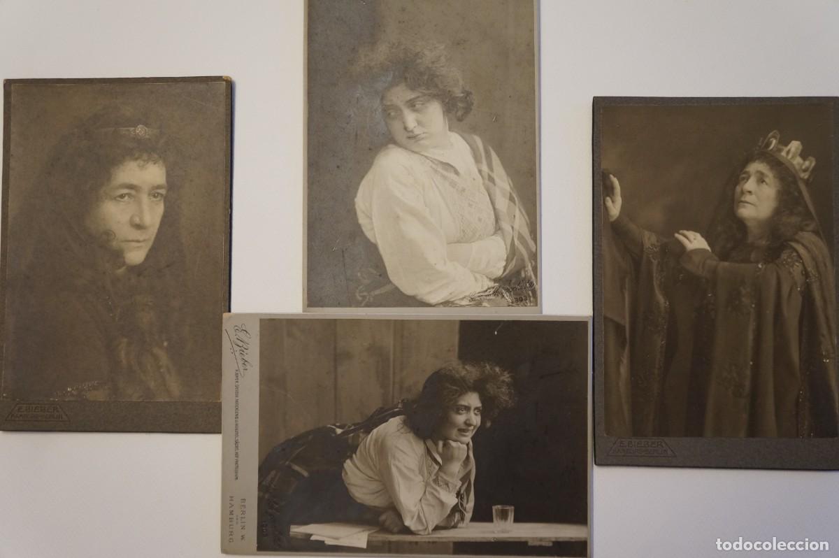 Fotografia antica: Lote de 4 fotograf&iacute;as antiguas en blanco y negro. Actrices de teatro. Alemania. Formato Cabinet Card