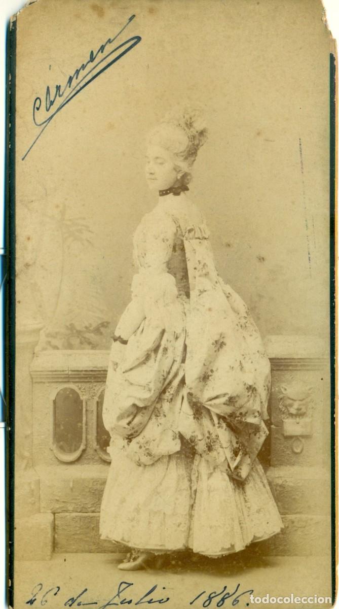 Antique Photography: ACTRIZ MADRILE&Ntilde;A. &Oacute;PERA CARMEN. FOTO DEBAS. A&Ntilde;O 1886.