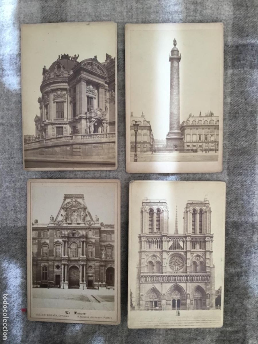 Fotografia antica: LOTE 4 FOTOGRAFIAS ANTIGUAS DE PARIS