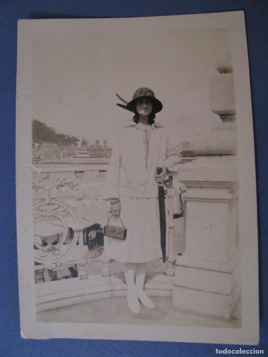 Fotografia antica: FOTO DE UNA MUJER. SAN SEBASTIAN 1923. 9X6,5 CM.