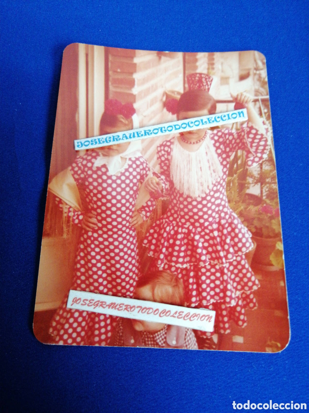 Antique Photography: NI&Ntilde;AS MODELOS ANDALUZAS TRAJE FARALAES A&Ntilde;O 1977 FOTOGRAF&Iacute;A ANTIGUA