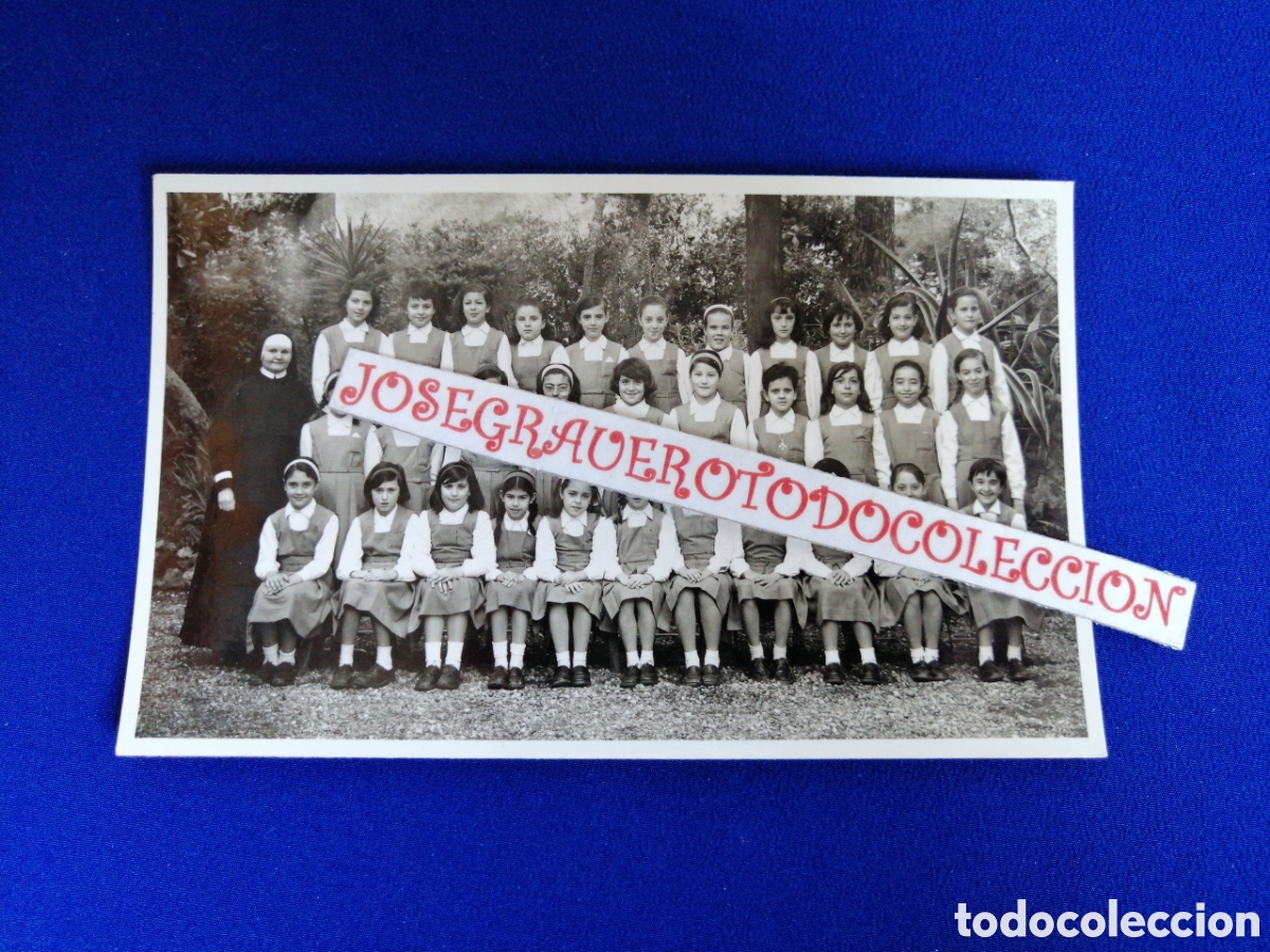 Photographie ancienne: COLEGIO DE MONJAS NI&Ntilde;AS POSANDO PARA CURSO FOTOGRAF&Iacute;A