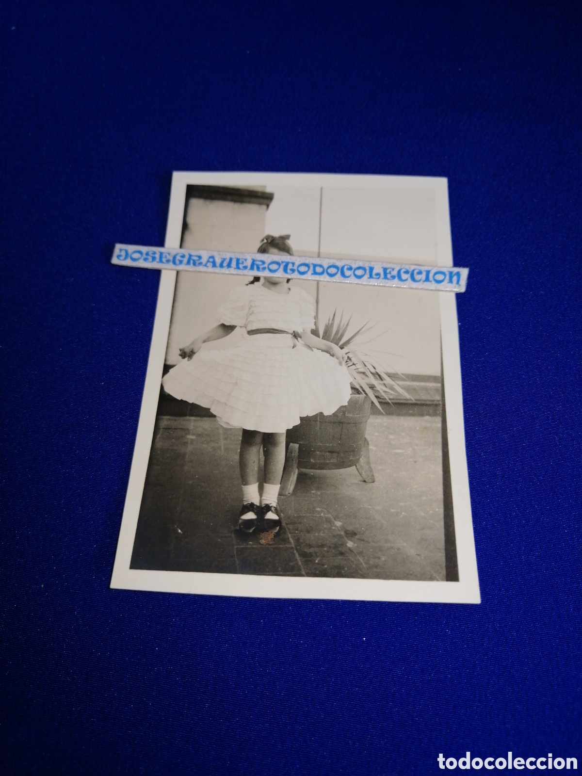 Fotograf&iacute;a antigua: NI&Ntilde;A MODELO CON LAZO POSANDO FOTOGRAF&Iacute;A ANTIGUA SIGLO PASADO