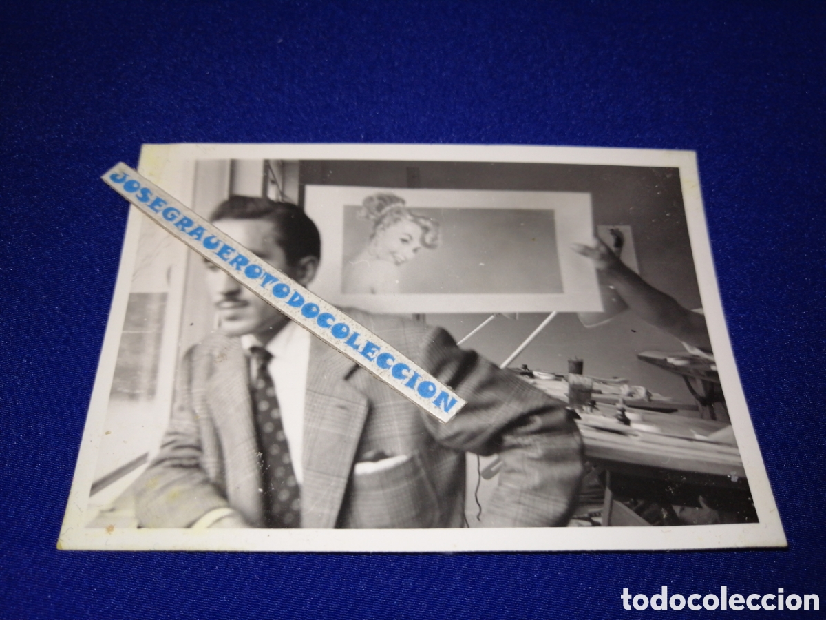 Fotograf&iacute;a antigua: MODELO CON DIBUJO PIN UP FOTOGRAF&Iacute;A ANTIGUA