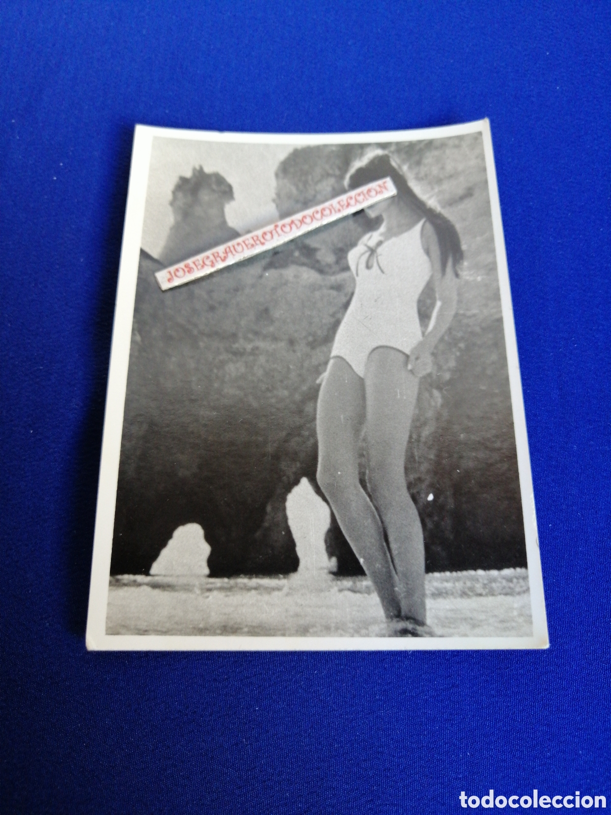 Fotografia antiga: MODELO EN BA&Ntilde;ADOR FOTOGRAF&Iacute;A ANTIGUA SIGLO PASADO