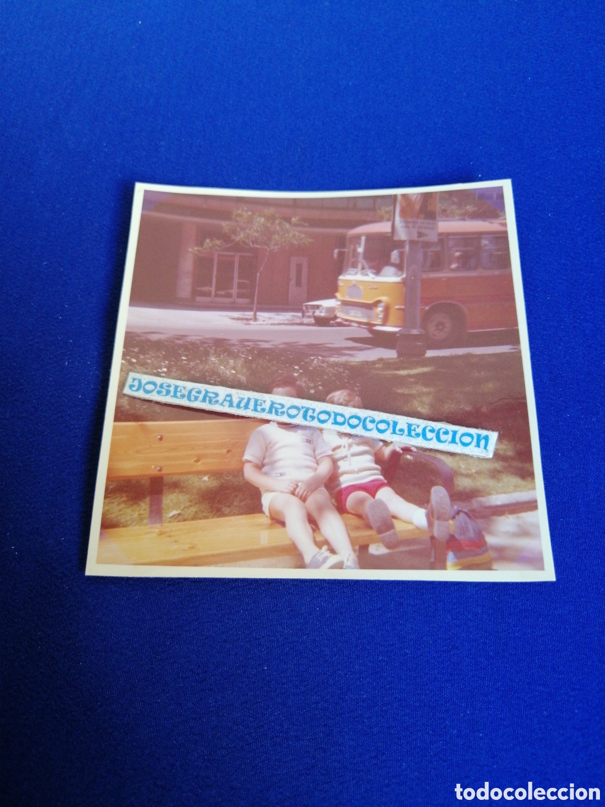 Fotografia antiga: AUTOB&Uacute;S AMARILLO A&Ntilde;O 1971 FOTOGRAF&Iacute;A ANTIGUA SIGLO PASADO