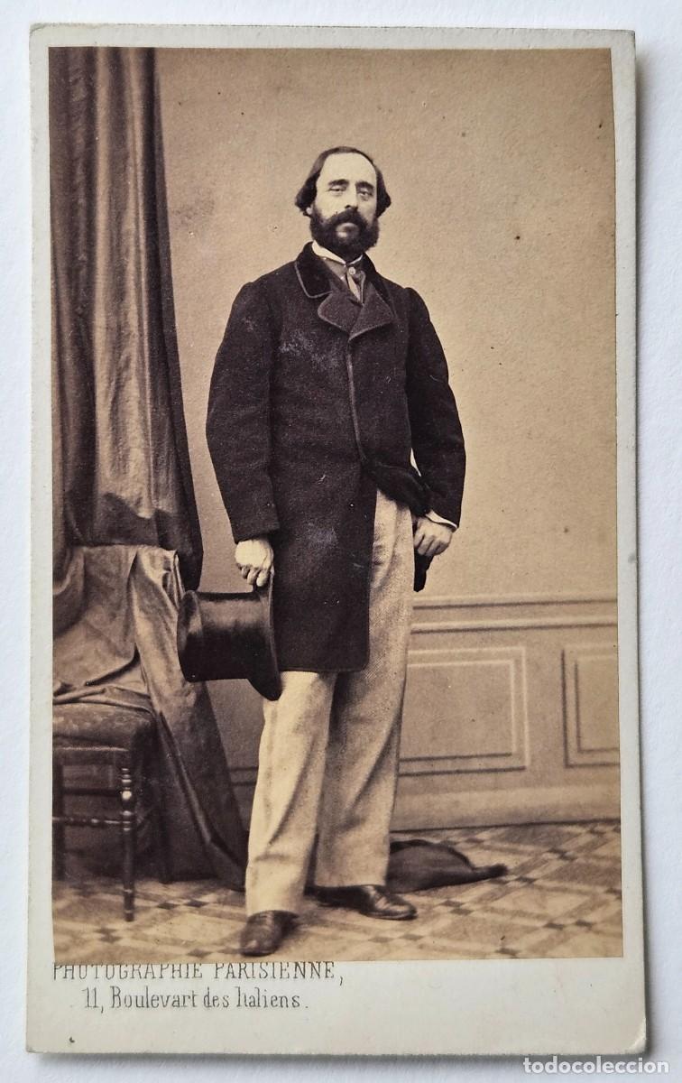 Fotografia antica: Retrato de hombre. Photographie Parisienne.