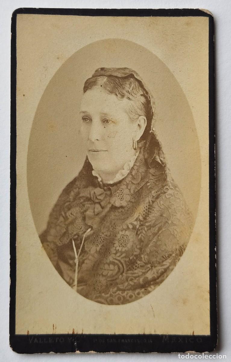 Antique Photography: Retrato de mujer. Valleto Mexico 1884.