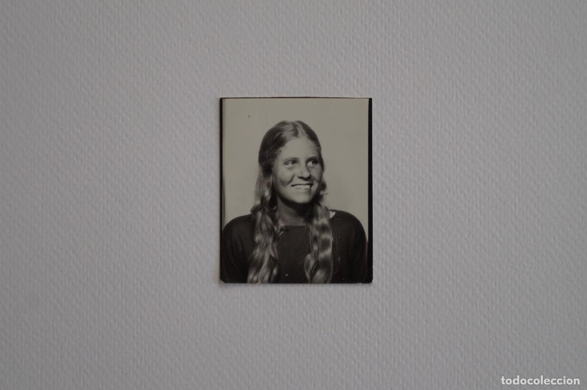 Fotografia antica: Fotomat&oacute;n en blanco y negro. Retrato de mujer. EE.UU.