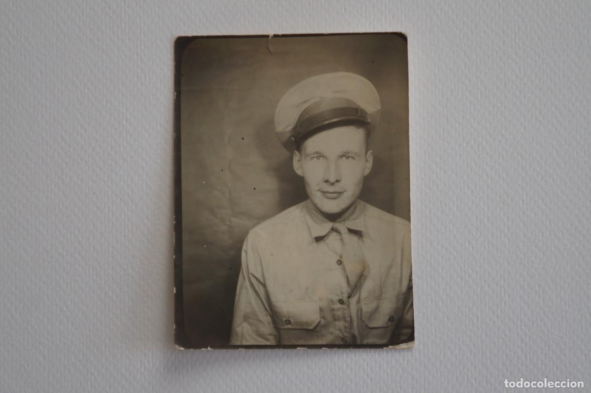 Fotografia antica: Fotomat&oacute;n en blanco y negro. Retrato de militar. EE.UU.