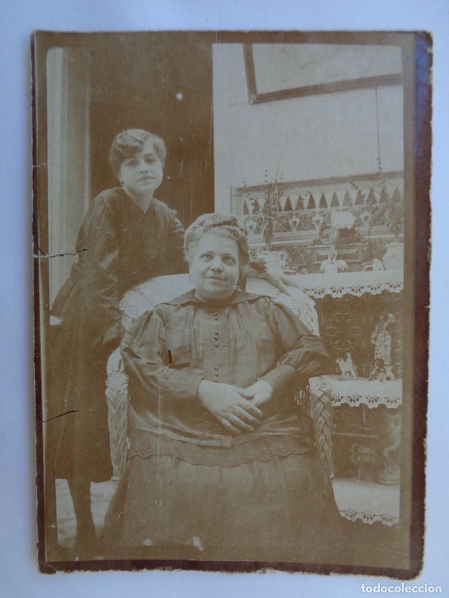 Antique Photography: FOTO DE SE&Ntilde;ORA Y CHICA EN INTERIOR. FINES DEL SIGLO XIX O PRINCIPIOS DEL XX