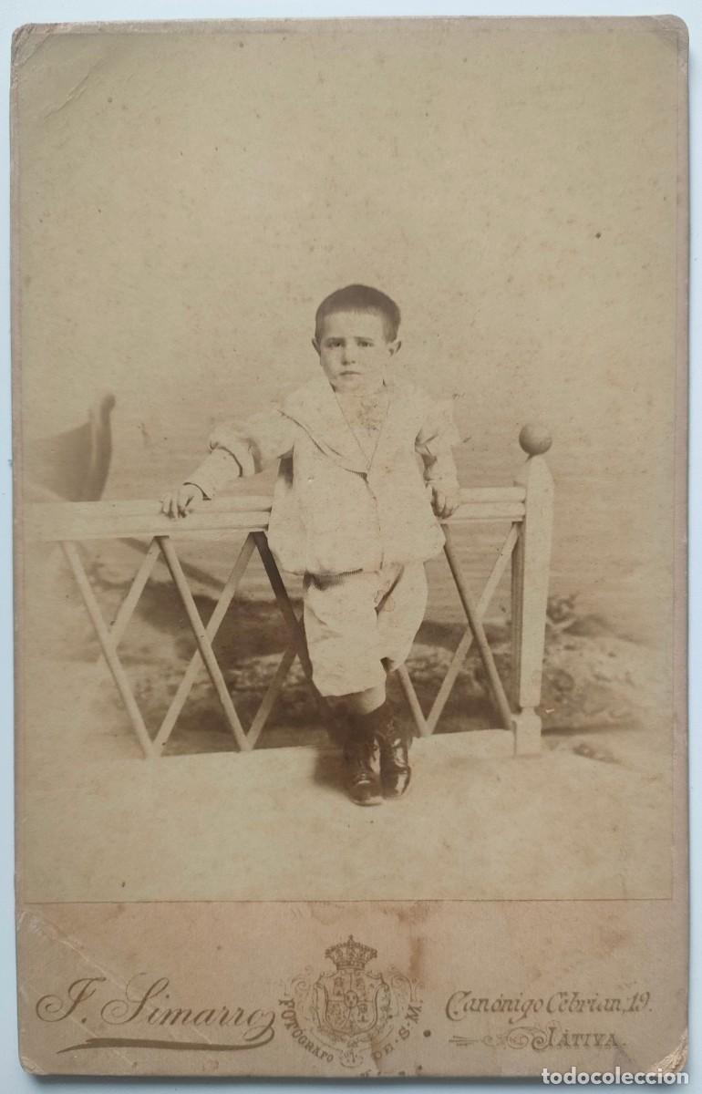 Antique Photography: JATIVA FOTOGRAFO J. SIMARRO TAMA&Ntilde;O 16.5 X 10.5 cm.