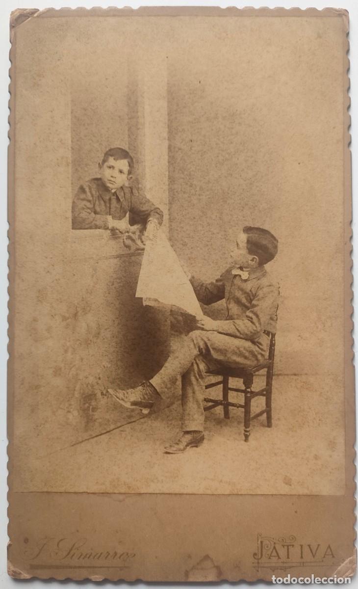 Antique Photography: JATIVA FOTOGRAFO J. SIMARRO TAMA&Ntilde;O 22 X 13 cm.