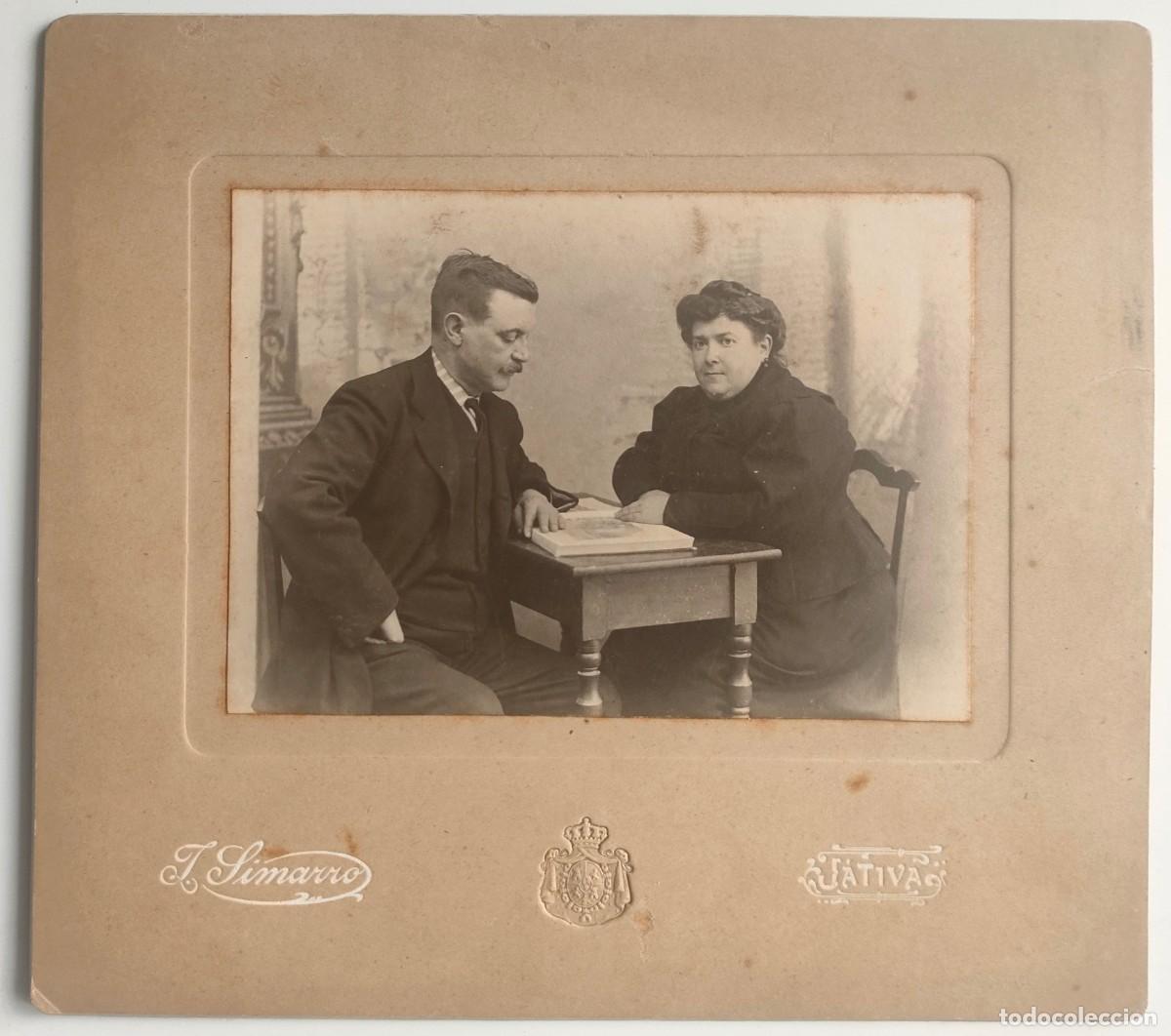 Antique Photography: JATIVA FOTOGRAFO J. SIMARRO TAMA&Ntilde;O 21 X 19 cm.