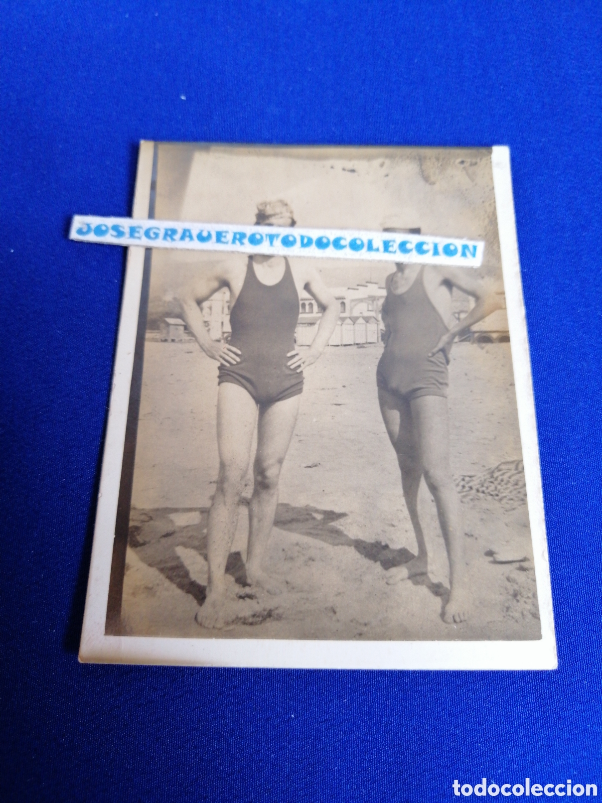 Antique Photography: PLAYA MODELOS EN BA&Ntilde;ADOR POSANDO FOTOGRAF&Iacute;A ANTIGUA SIGLO PASADO