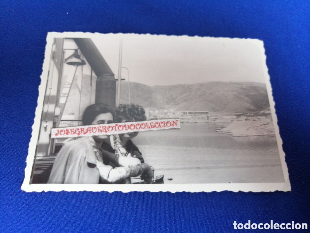 Fotograf&iacute;a antigua: CARTAGENA (PUERTO) CON MODELOS POSANDO FOTOGRAF&Iacute;A ANTIGUA SIGLO PASADO