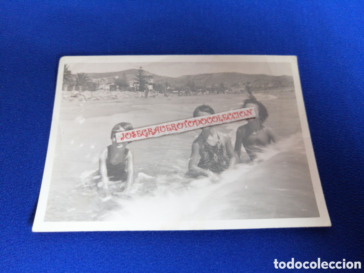 Fotografia antica: PLAYA NI&Ntilde;OS MODELOS POSANDO FOTOGRAF&Iacute;A ANTIGUA SIGLO PASADO