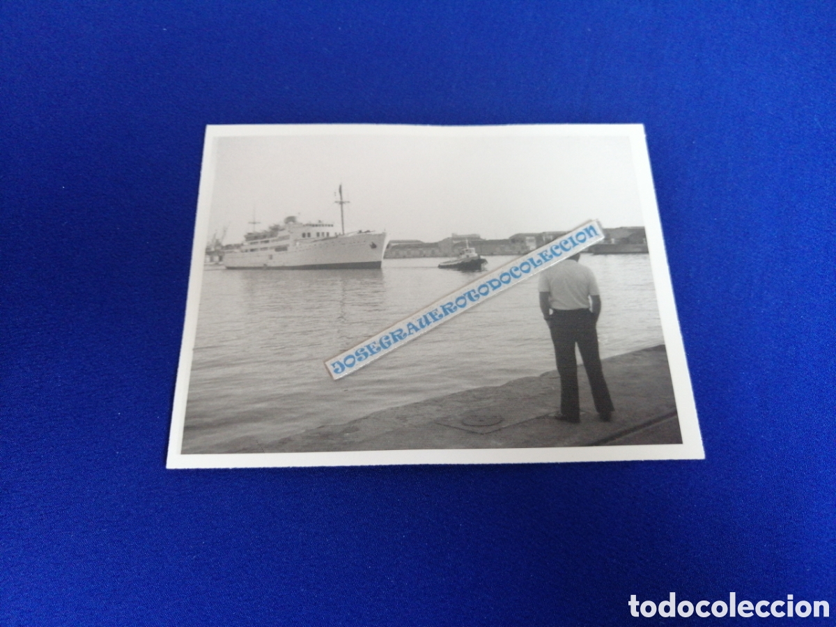 Fotografia antica: BARCO EN PUERTO FOTOGRAF&Iacute;A ANTIGUA SIGLO PASADO