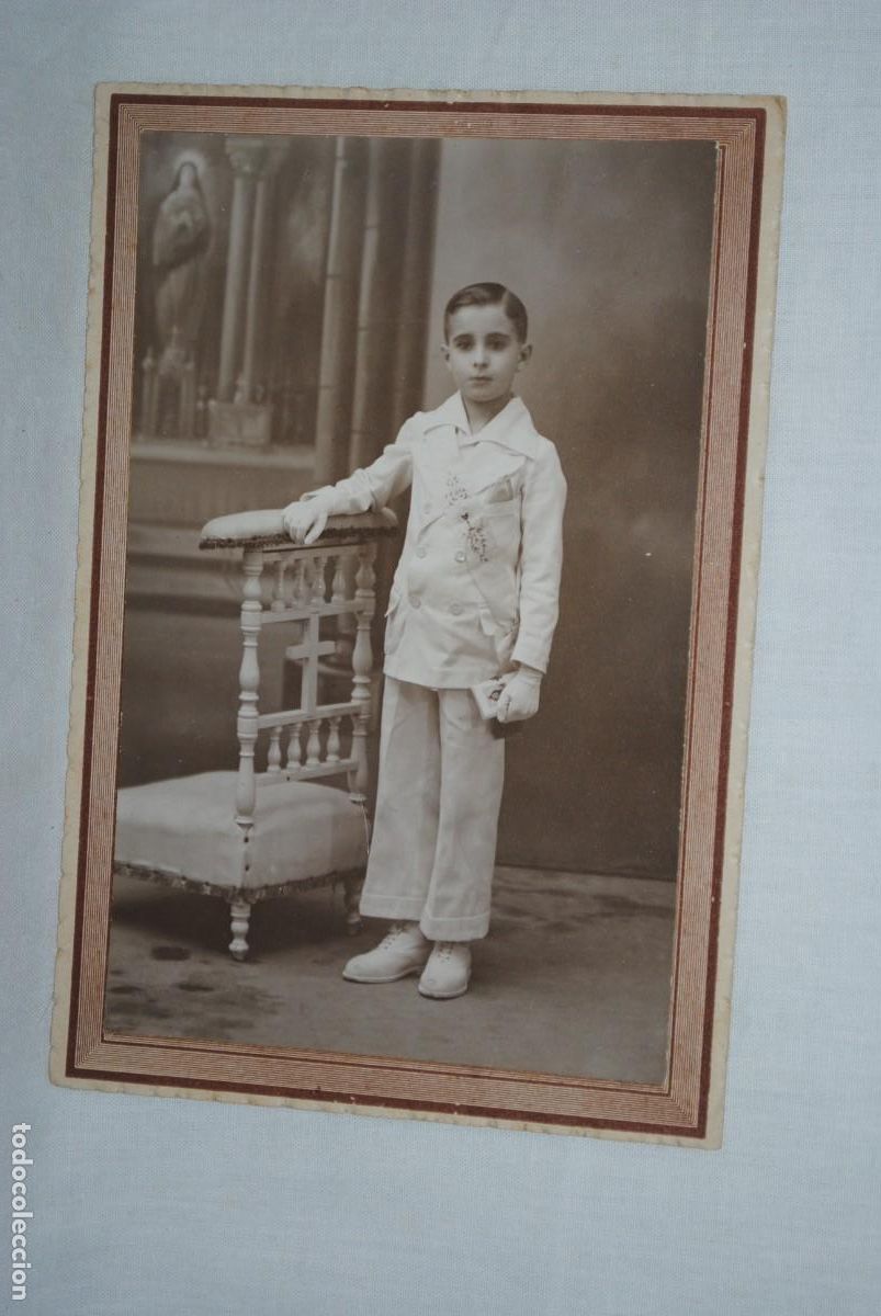 Antique Photography: NI&Ntilde;O DE PRIMERA COMUNION , FOTO , M. IGLESIAS , CADIZ