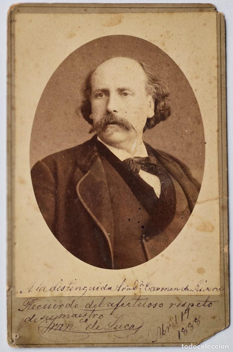Antique Photography: Retrato de Francisco de Lucas, dedicado a su alumna Carmen de Rivera