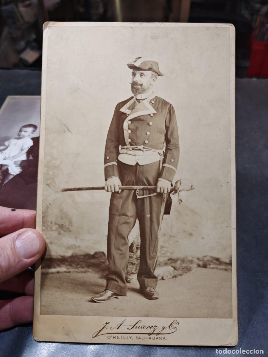 Antique Photography: Lote tres fotograf&iacute;as siglo XIX oficial real Armada espa&ntilde;ola habana Cuba hacia 1896 m&aacute;s dos fotos ta