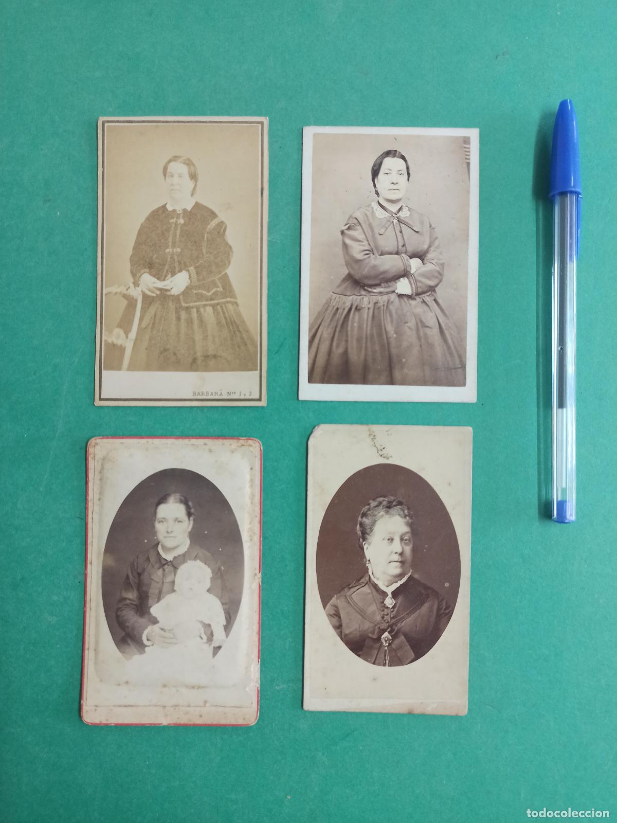 Fotografia antica: 4 Antiguas fotografias finales S.XIX. Retratos de mujeres.