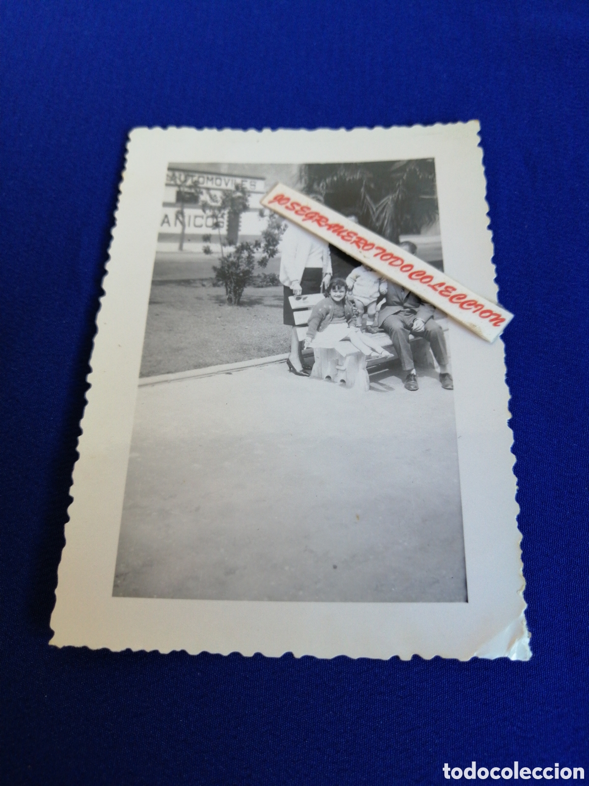 Fotografia antica: CARTEL AUTOM&Oacute;VILES CON MODELOS POSANDO A&Ntilde;O 1961 FOTOGRAF&Iacute;A ANTIGUA