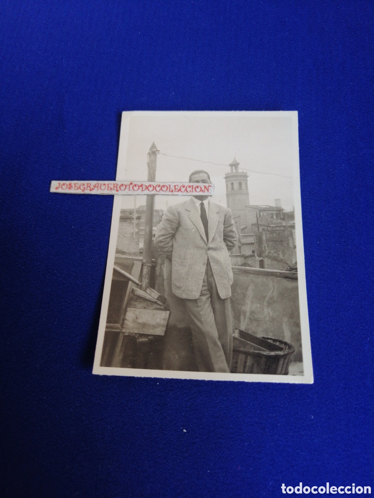 Fotografia antiga: CASTELLON A&Ntilde;O 1945 CON MODELO POSANDO FOTOGRAF&Iacute;A ANTIGUA SIGLO PASADO