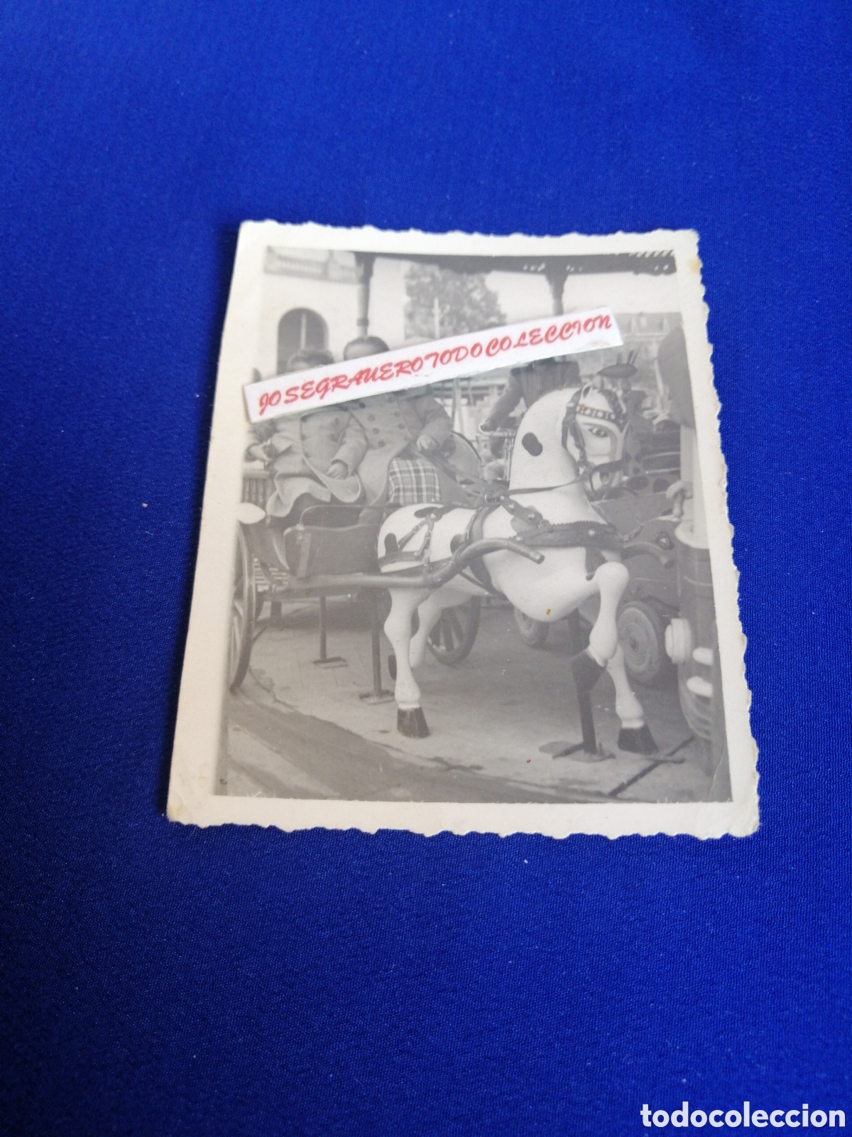 Fotografia antica: FERIA PARQUE DE ATRACCIONES CABALLITOS NI&Ntilde;OS MODELOS POSANDO FOTOGRAF&Iacute;A ANTIGUA SIGLO PASADO