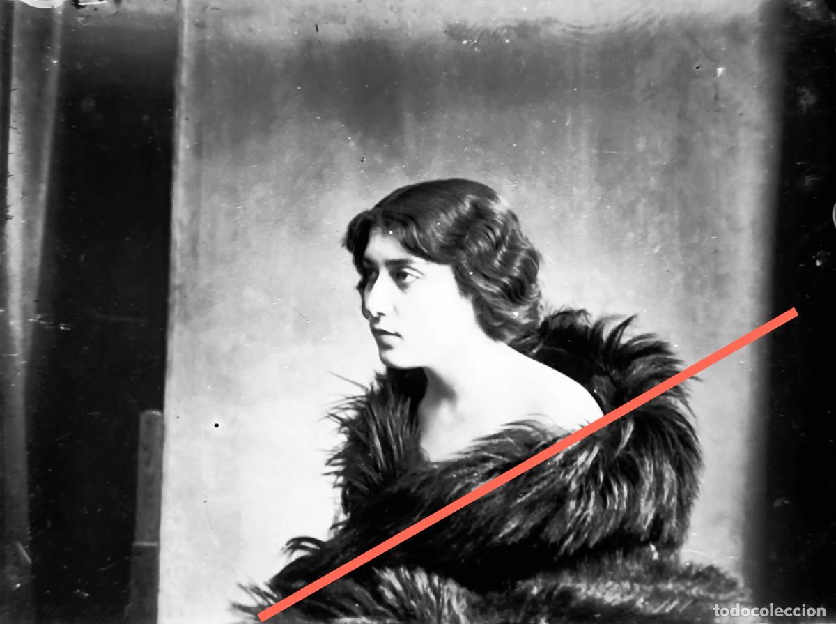 Fotografia antica: Antiguo negativo de fotograf&iacute;a. Se&ntilde;orita. Artista cine o teatro? En cristal.
