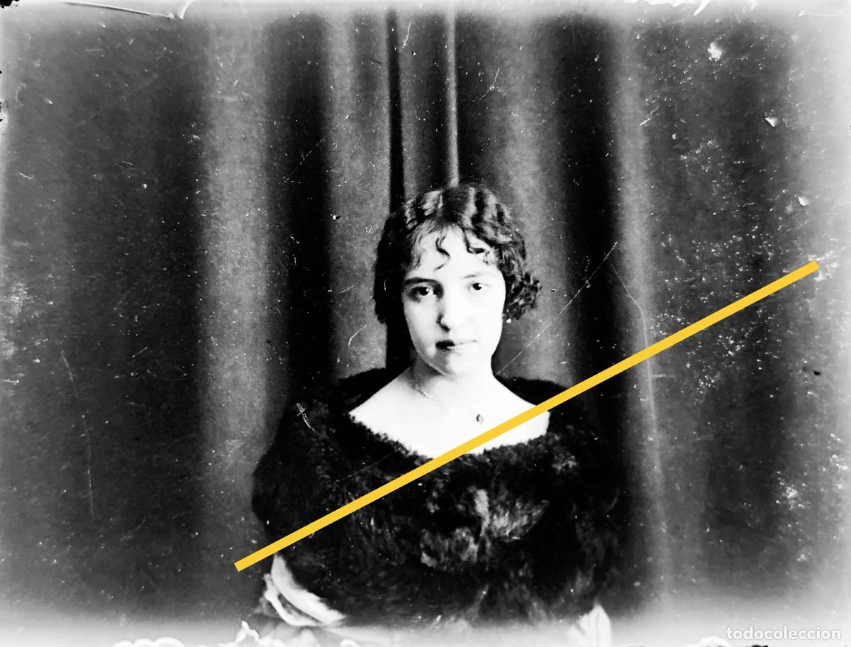 Fotografia antica: Antiguo negativo de fotograf&iacute;a. Se&ntilde;orita. Artista cine o teatro? En cristal.