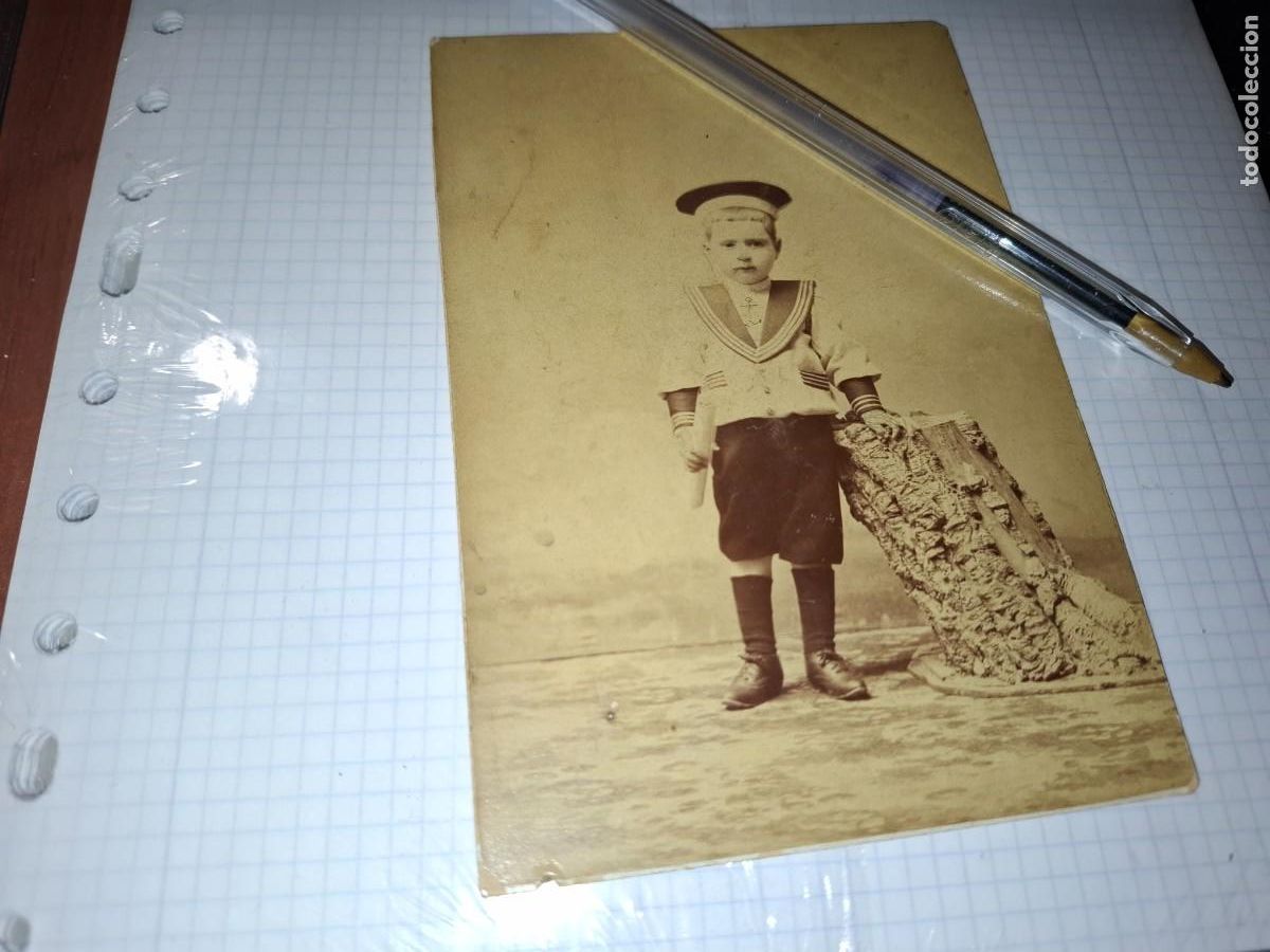 Fotografia antica: Foto, ni&ntilde;o, alb&uacute;mina, cart&oacute;n. Fotograf&iacute;a colon