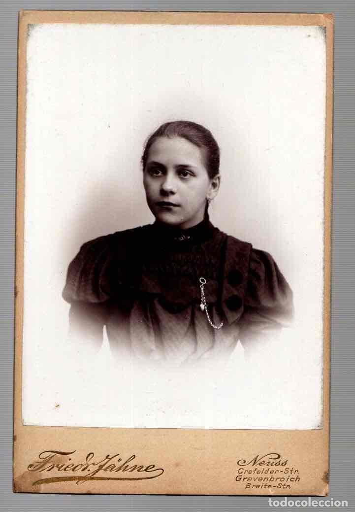 Antique Photography: FOTOGRAFIA RETRATO FEMENINO ATELIER FRIEDR. J&Auml;HNE. CREVENBROICH. ALEMANIA. SIGLO XIX