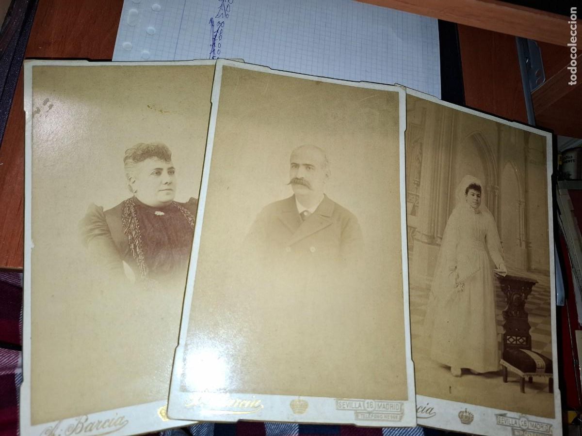 Antique Photography: Fotos alb&uacute;mina, familia, barcia estudio