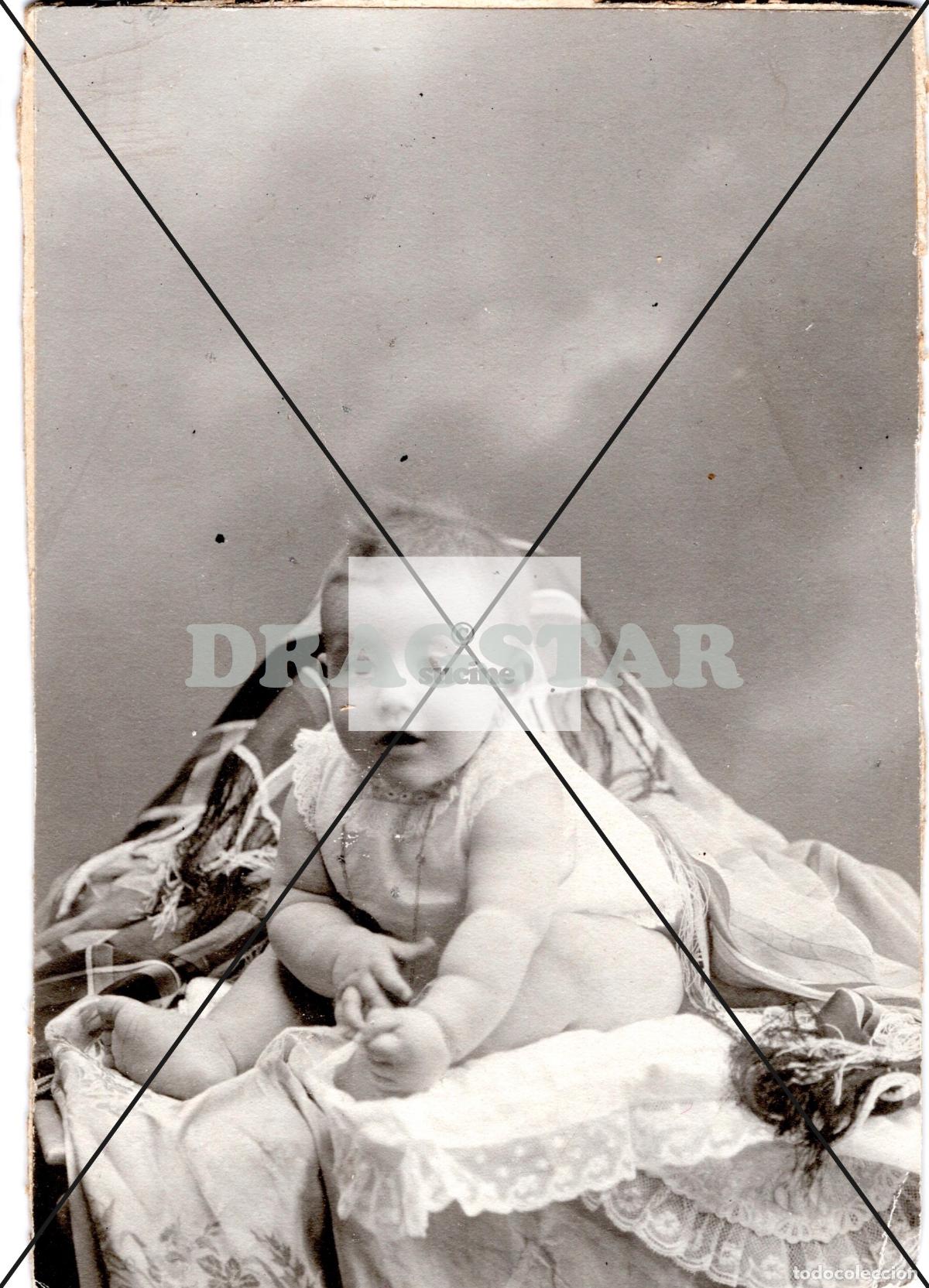 Antique Photography: FOTOGRAFIA DE ESTUDIO BEBE ORIGINAL SOBRE CART&Oacute;N TAMA&Ntilde;O 7X11 CM C 70