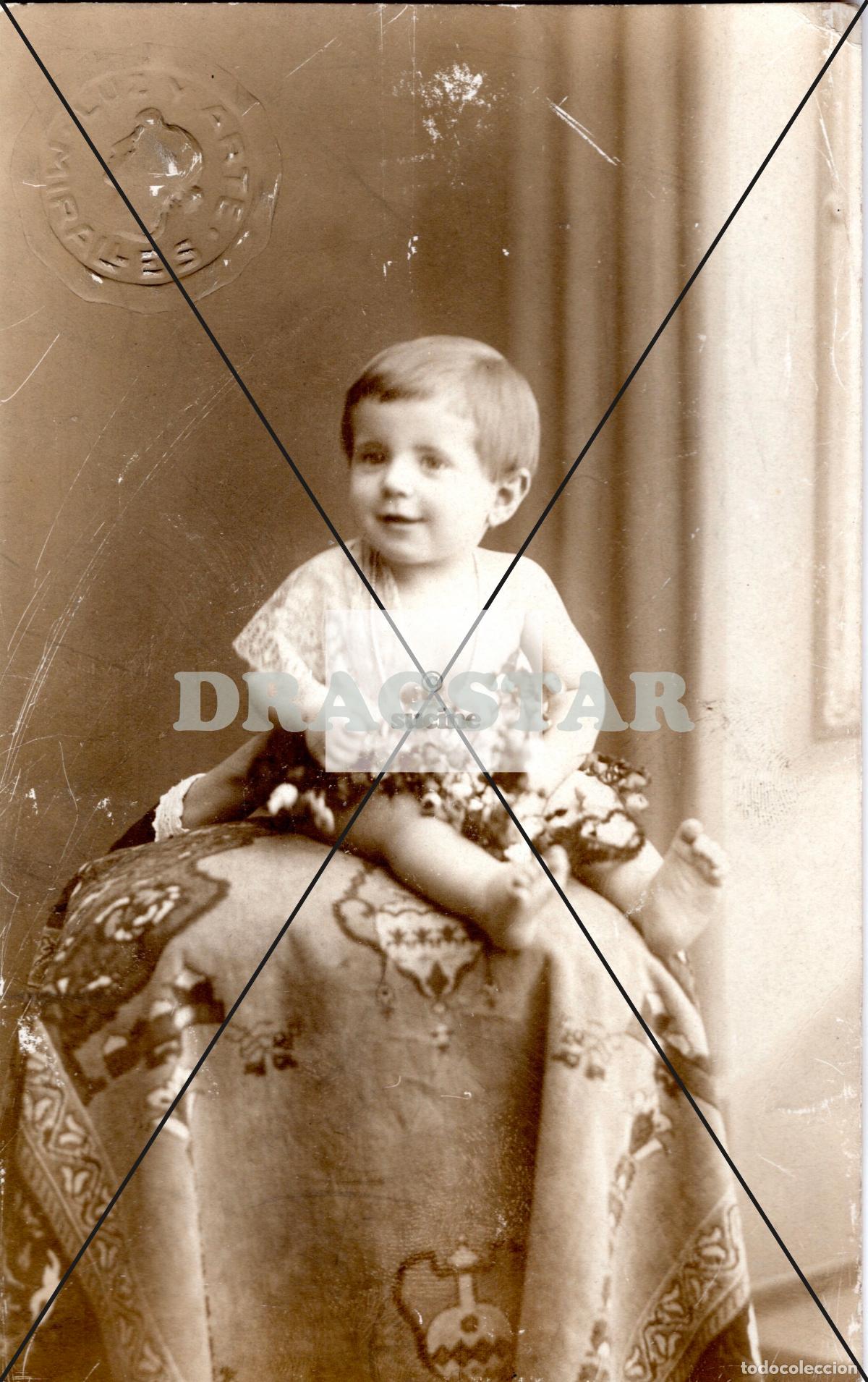 Fotograf&iacute;a antigua: FOTOGRAFIA DE ESTUDIO ORIGINAL BEBE TAMA&Ntilde;O 9X14 CM C 70