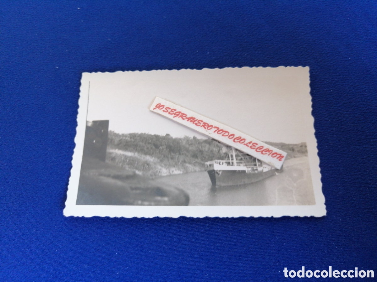 Fotograf&iacute;a antigua: BARCO (CANAL DE PANAM&Aacute;) FOTOGRAF&Iacute;A ANTIGUA SIGLO PASADO