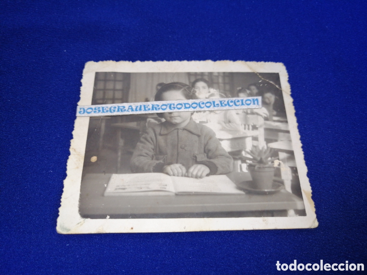 Antique Photography: NI&Ntilde;A EN EL COLEGIO FOTOGRAF&Iacute;A ANTIGUA SIGLO PASADO SELLO FOTOGR&Aacute;FICO FOTO-ESTUDIO-BARCELONA