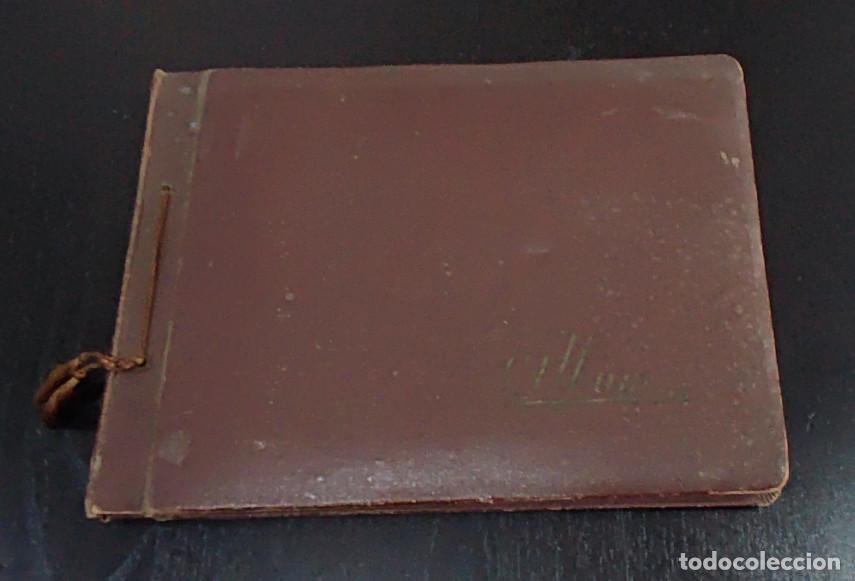 Antique Photography: ANTIGUO ALBUM DE FOTOS, MARRON FORRADO DE TELA, A&Ntilde;OS 40