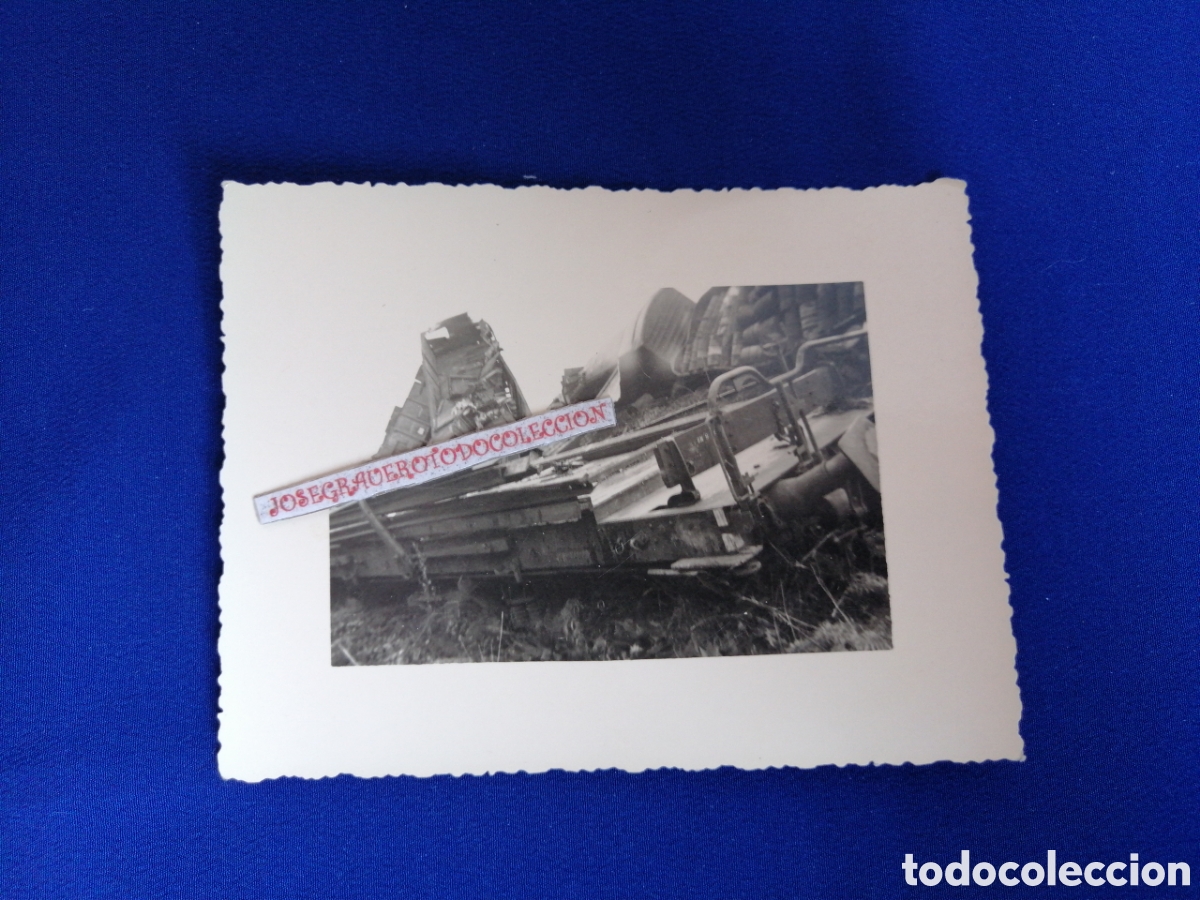 Fotograf&iacute;a antigua: TREN ACCIDENTE FERROCARRIL FOTOGRAF&Iacute;A ANTIGUA SIGLO PASADO