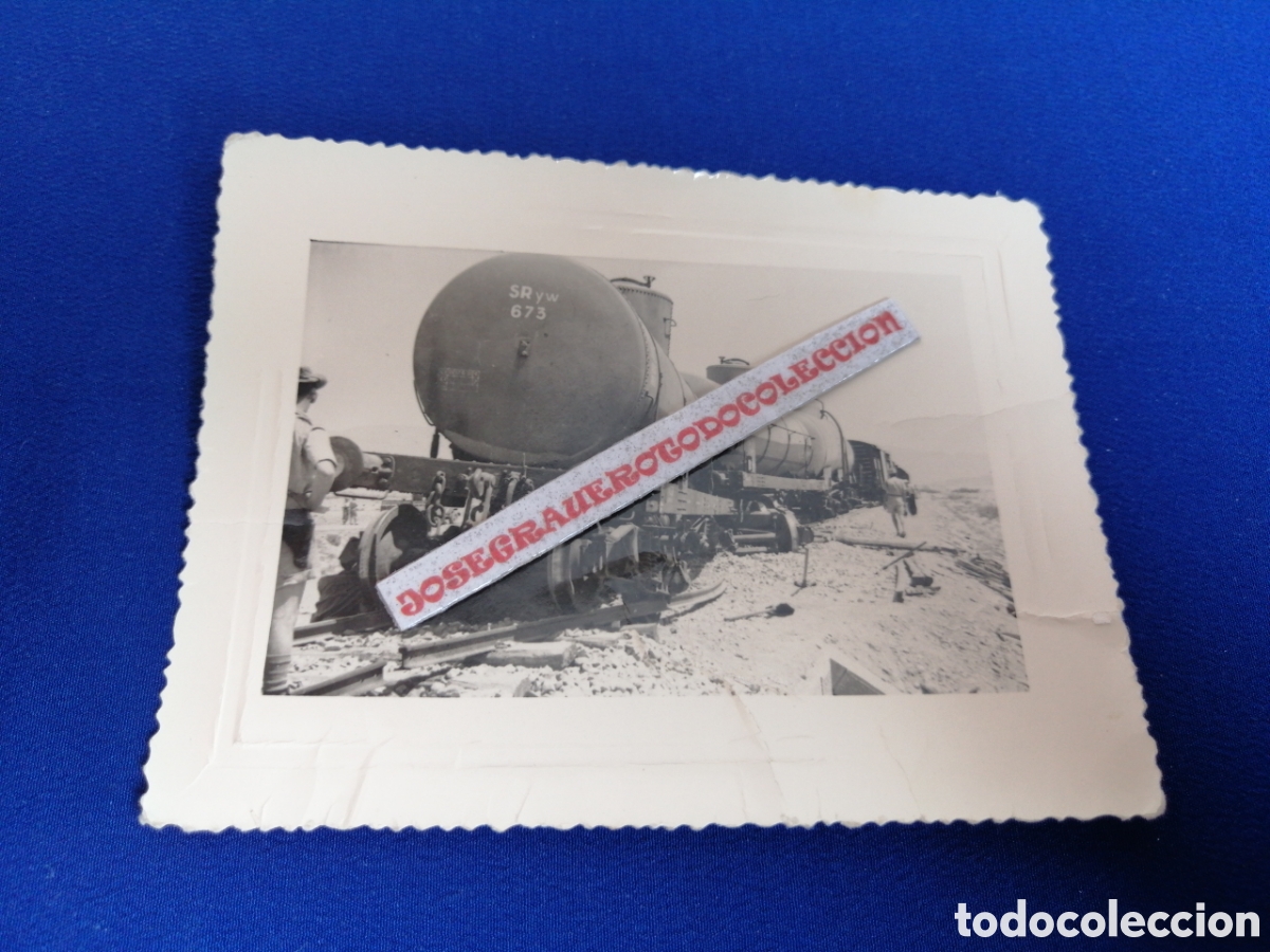 Fotograf&iacute;a antigua: TREN ACCIDENTE FERROCARRIL FOTOGRAF&Iacute;A ANTIGUA SIGLO PASADO