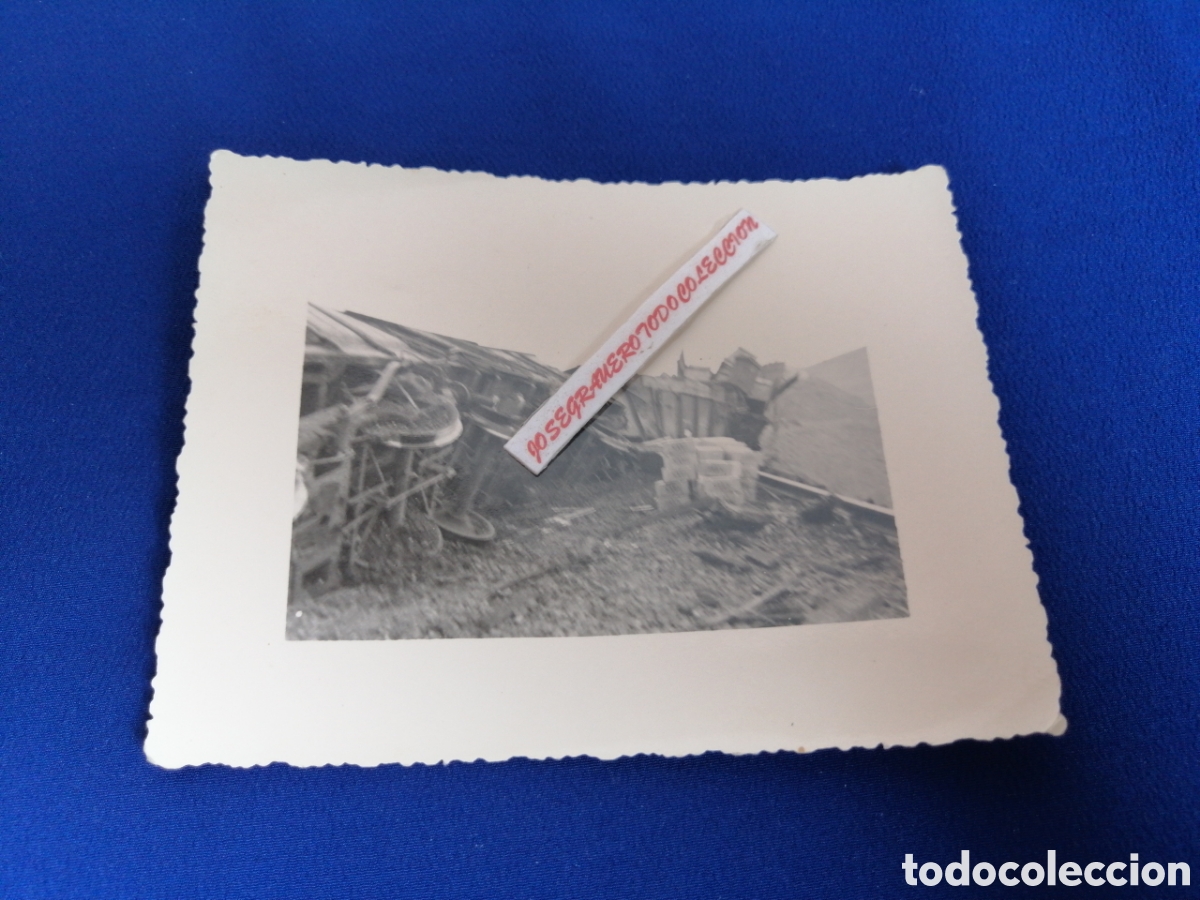 Fotograf&iacute;a antigua: TREN ACCIDENTE FERROCARRIL FOTOGRAF&Iacute;A ANTIGUA SIGLO PASADO